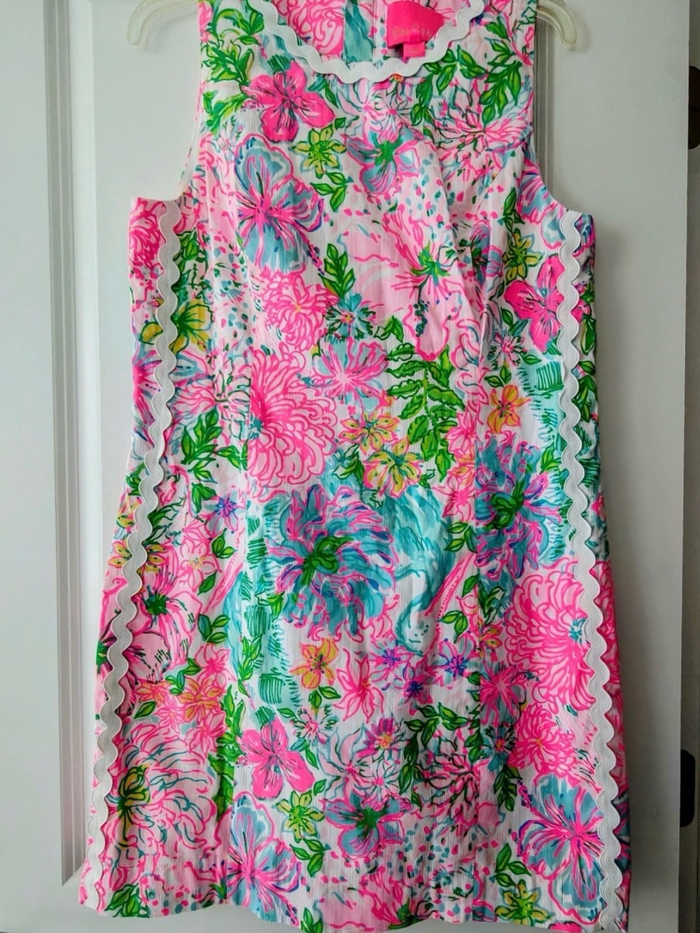 Lilly Pulitzer Pink, Aqua & Green Floral Mini Dress